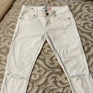 CAbi White Distressed jeans
